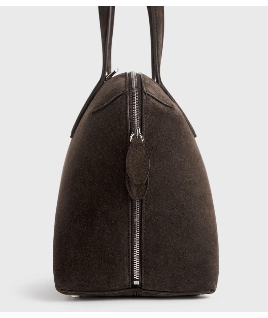 TOTEME Коричневая кожаная сумка через плечо, фото 3