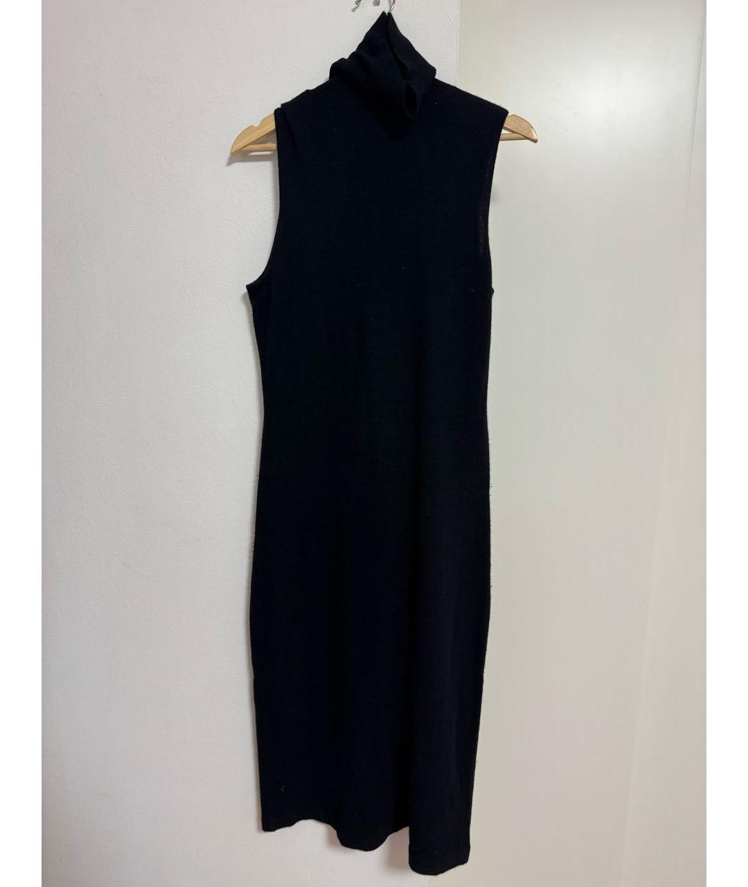 RALPH LAUREN Черное кашемировое повседневное платье, фото 2