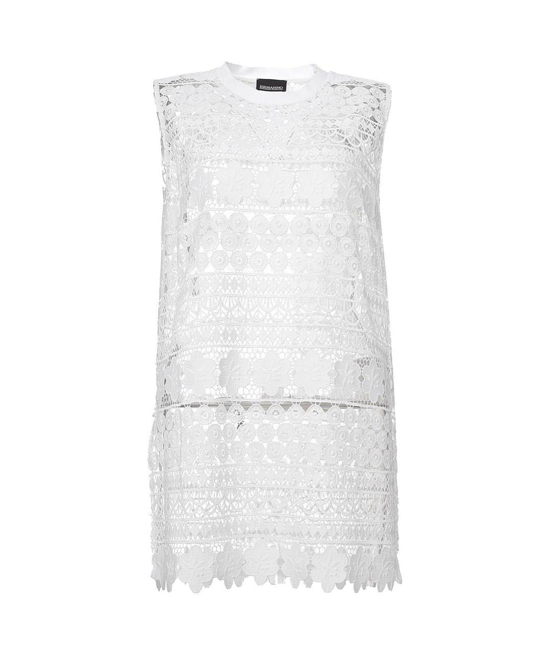 ERMANNO SCERVINO Белая полиэстеровая блузы, фото 8