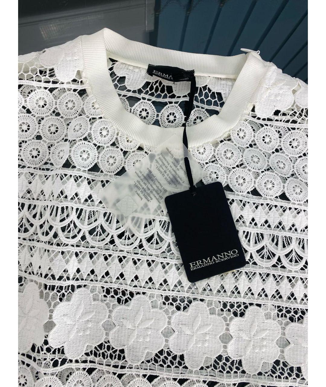 ERMANNO SCERVINO Белая полиэстеровая блузы, фото 3