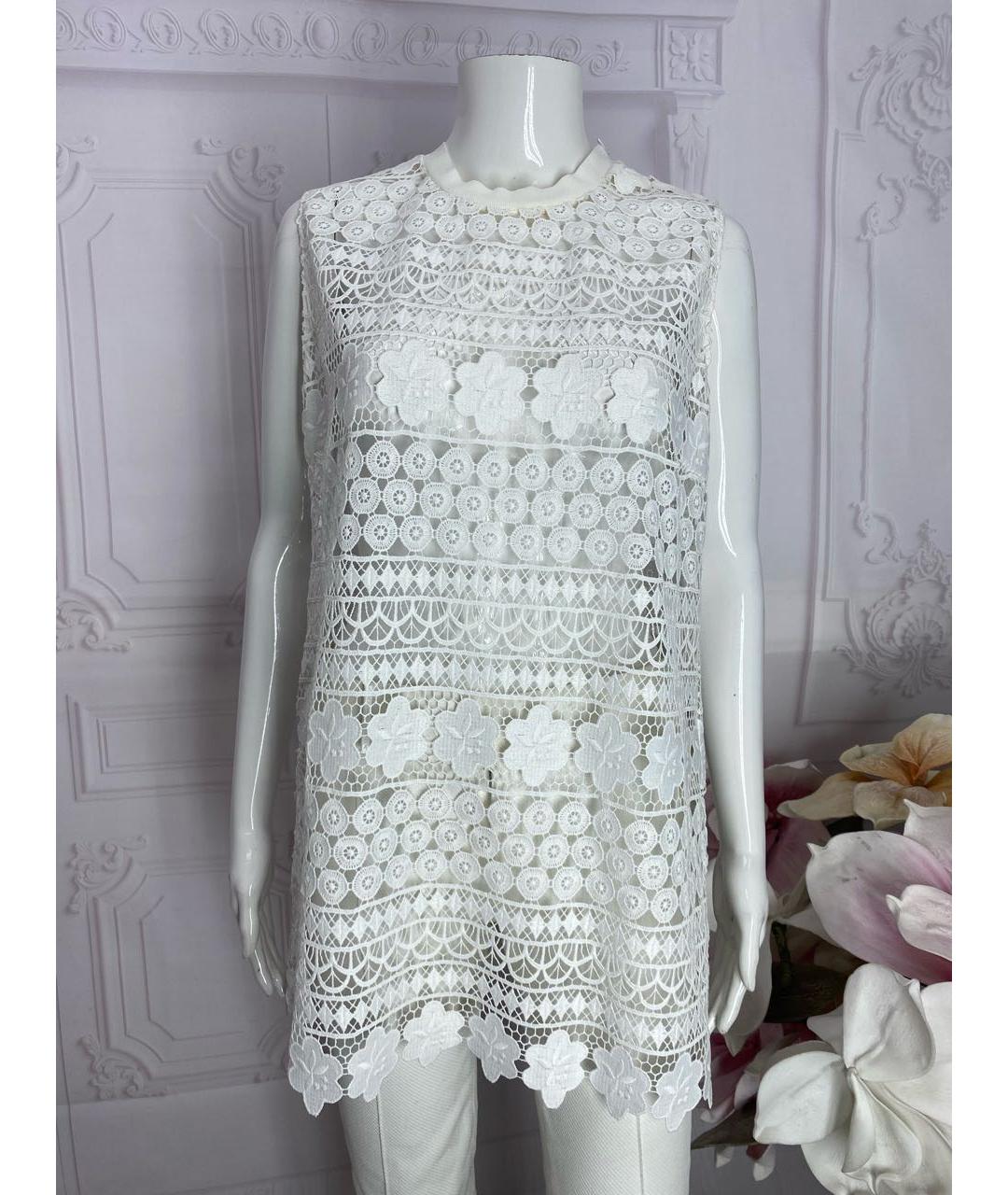 ERMANNO SCERVINO Белая полиэстеровая блузы, фото 5