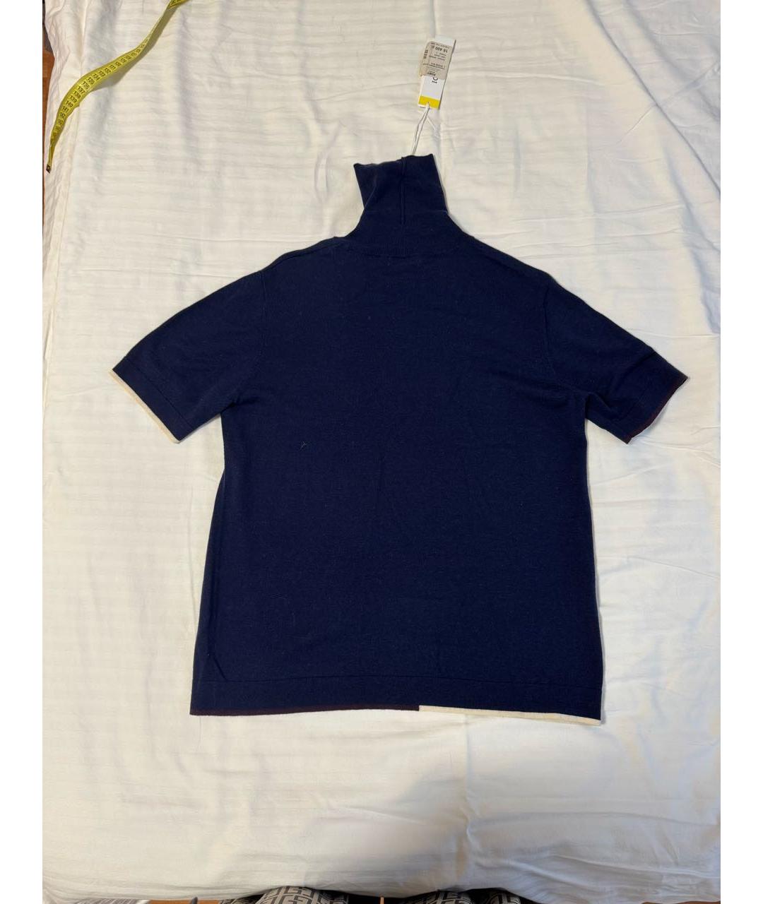 ICEBERG Темно-синяя шерстяная водолазка, фото 2