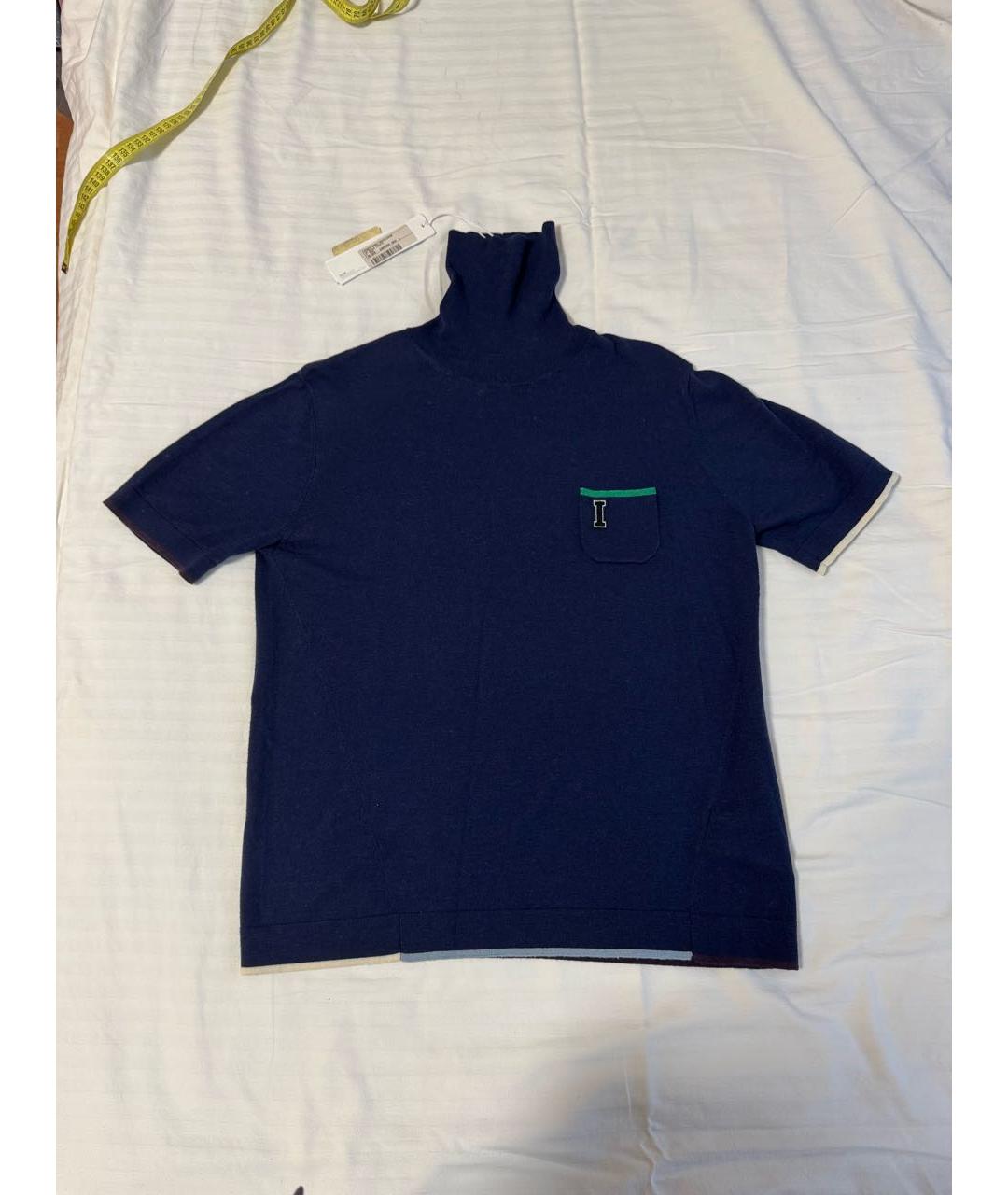 ICEBERG Темно-синяя шерстяная водолазка, фото 5