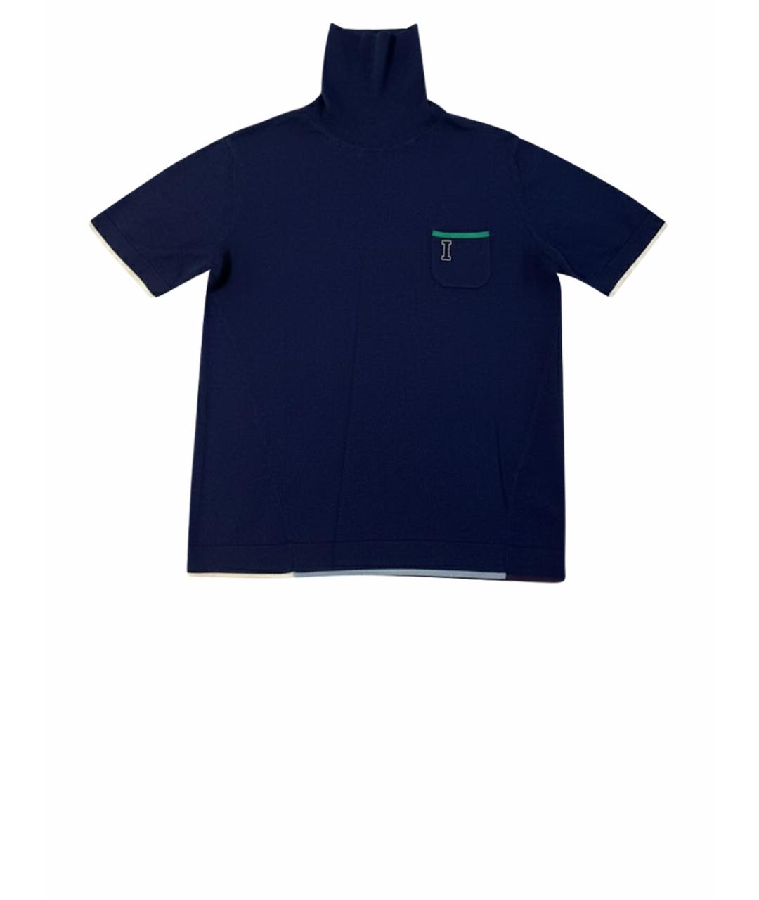 ICEBERG Темно-синяя шерстяная водолазка, фото 1