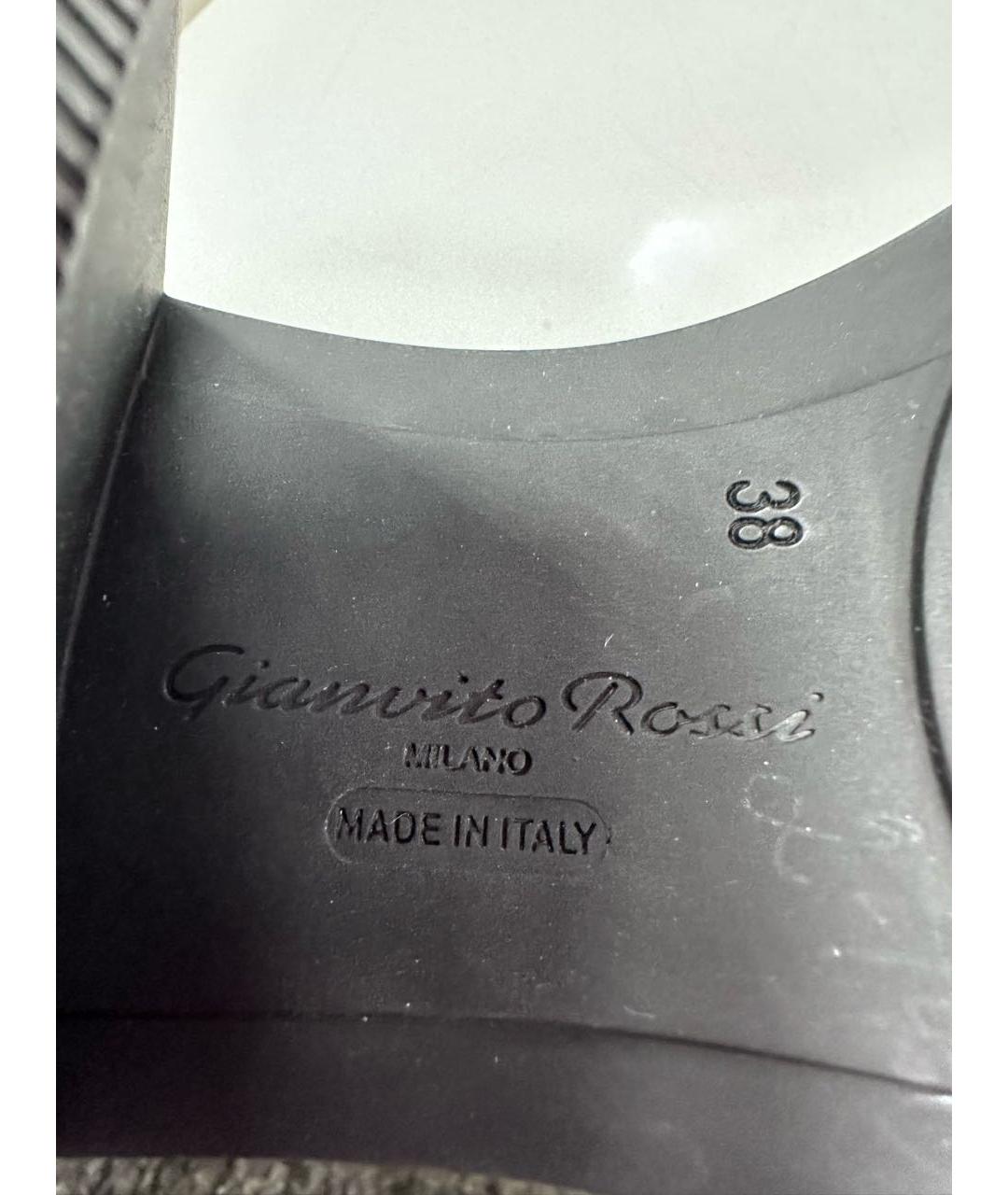 GIANVITO ROSSI Черные кожаные ботильоны, фото 5