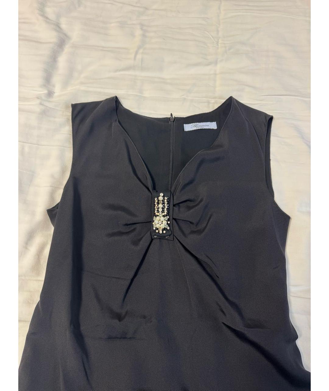 BLUMARINE Черное ацетатное вечернее платье, фото 6
