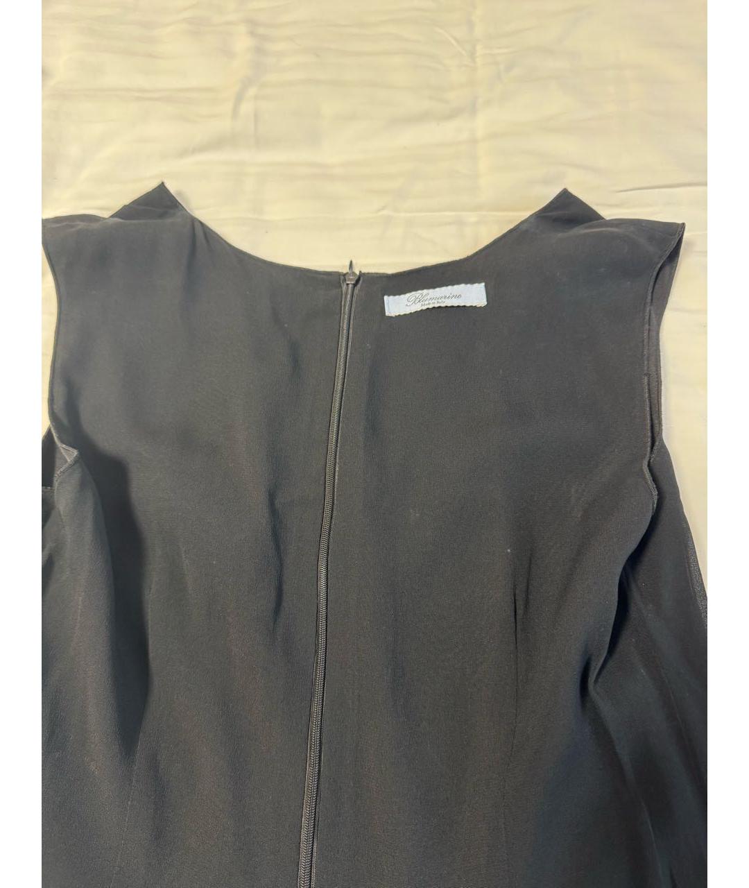 BLUMARINE Черное ацетатное вечернее платье, фото 3