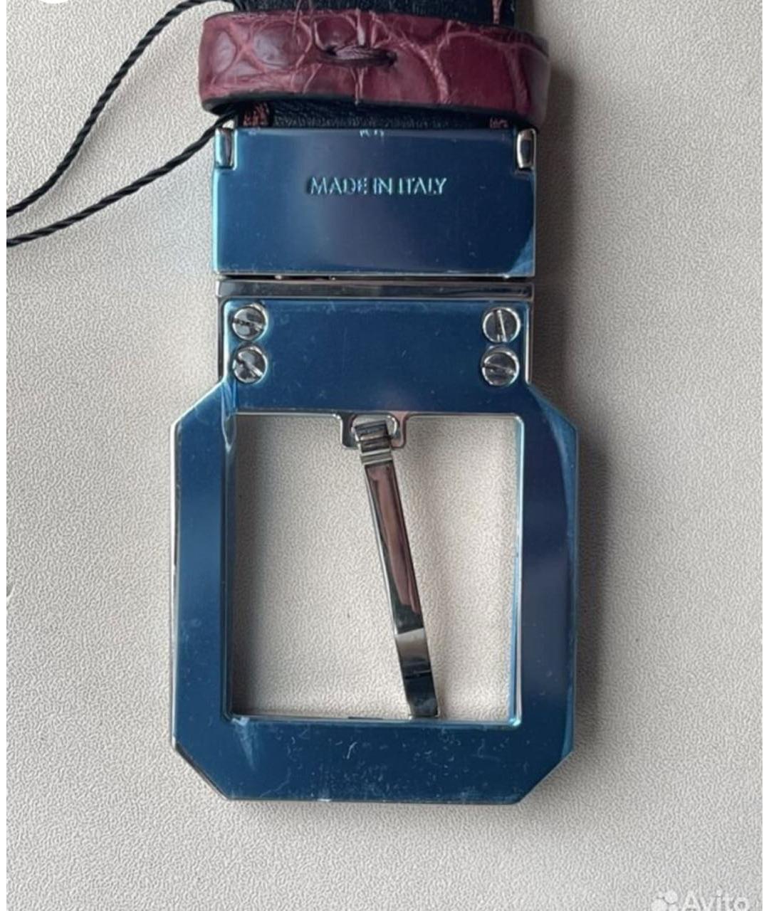 FRAME Бордовый ремень из экзотической кожи, фото 4