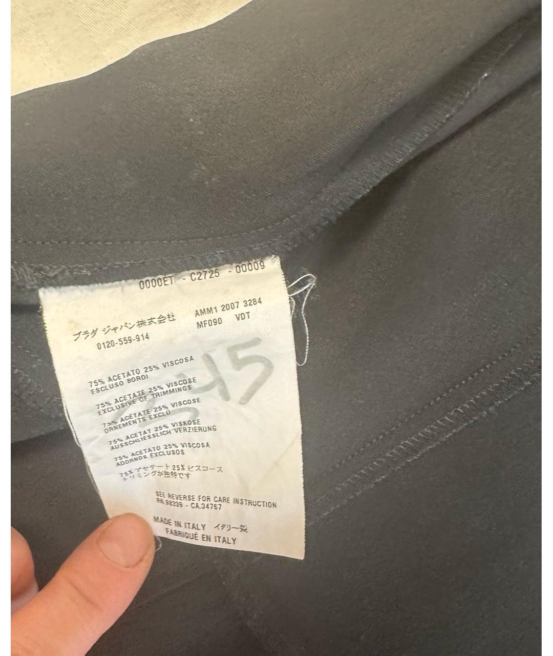 MIU MIU Черное ацетатное повседневное платье, фото 4