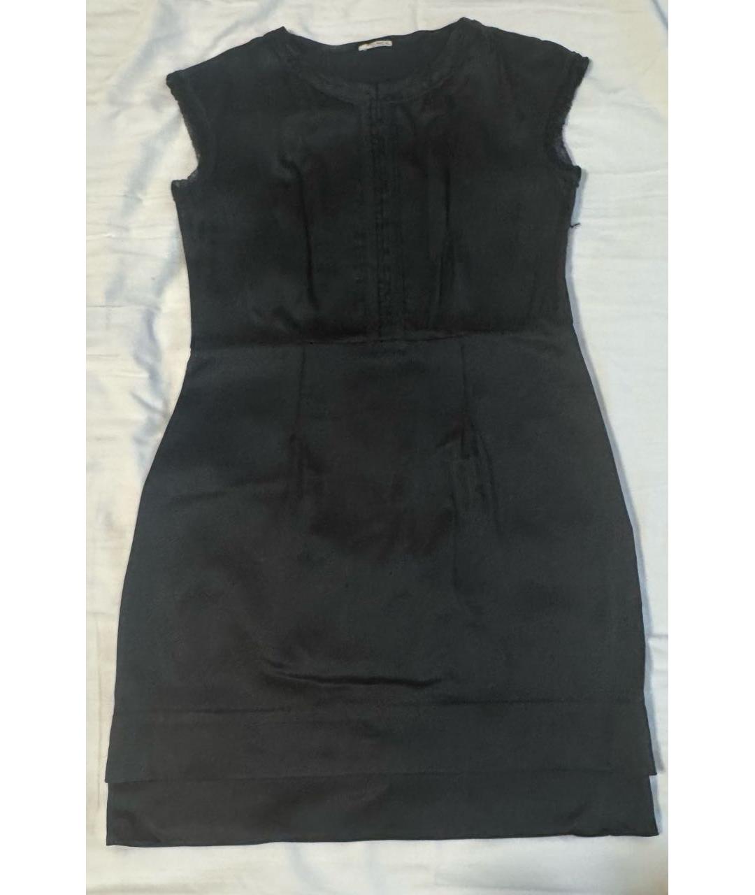 MIU MIU Черное ацетатное повседневное платье, фото 7