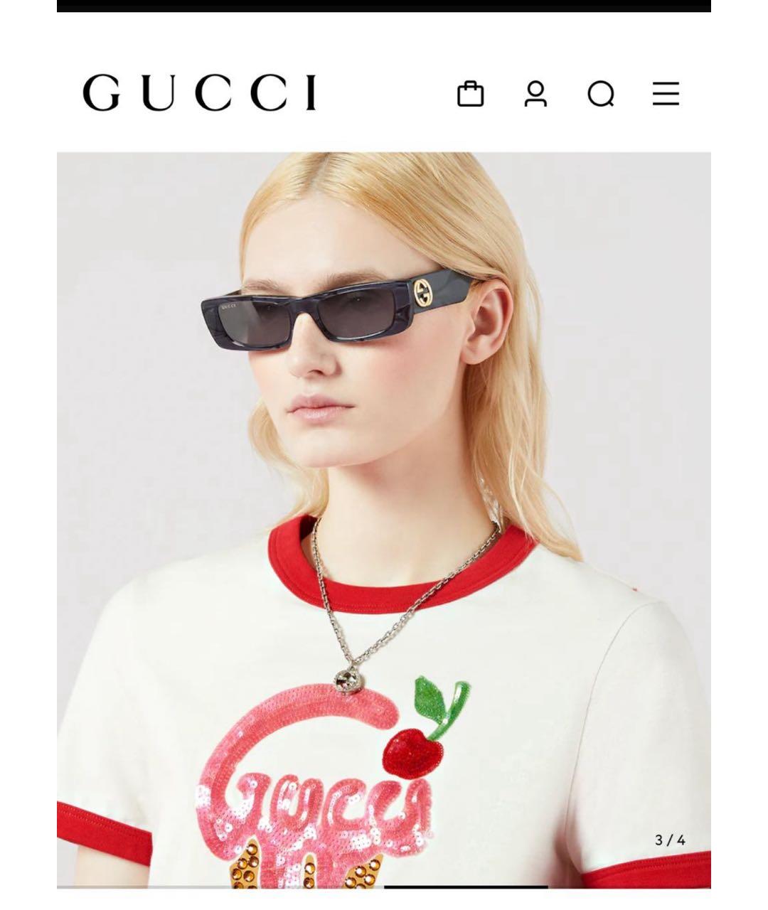 GUCCI Серебряная серебряная цепочка/подвеска, фото 7
