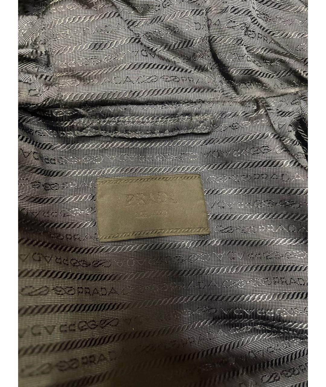 PRADA Темно-синий полиамидовый пуховик, фото 3