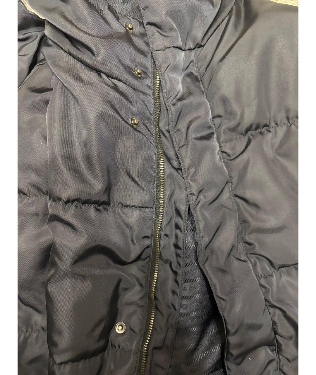 PRADA Темно-синий полиамидовый пуховик, фото 4