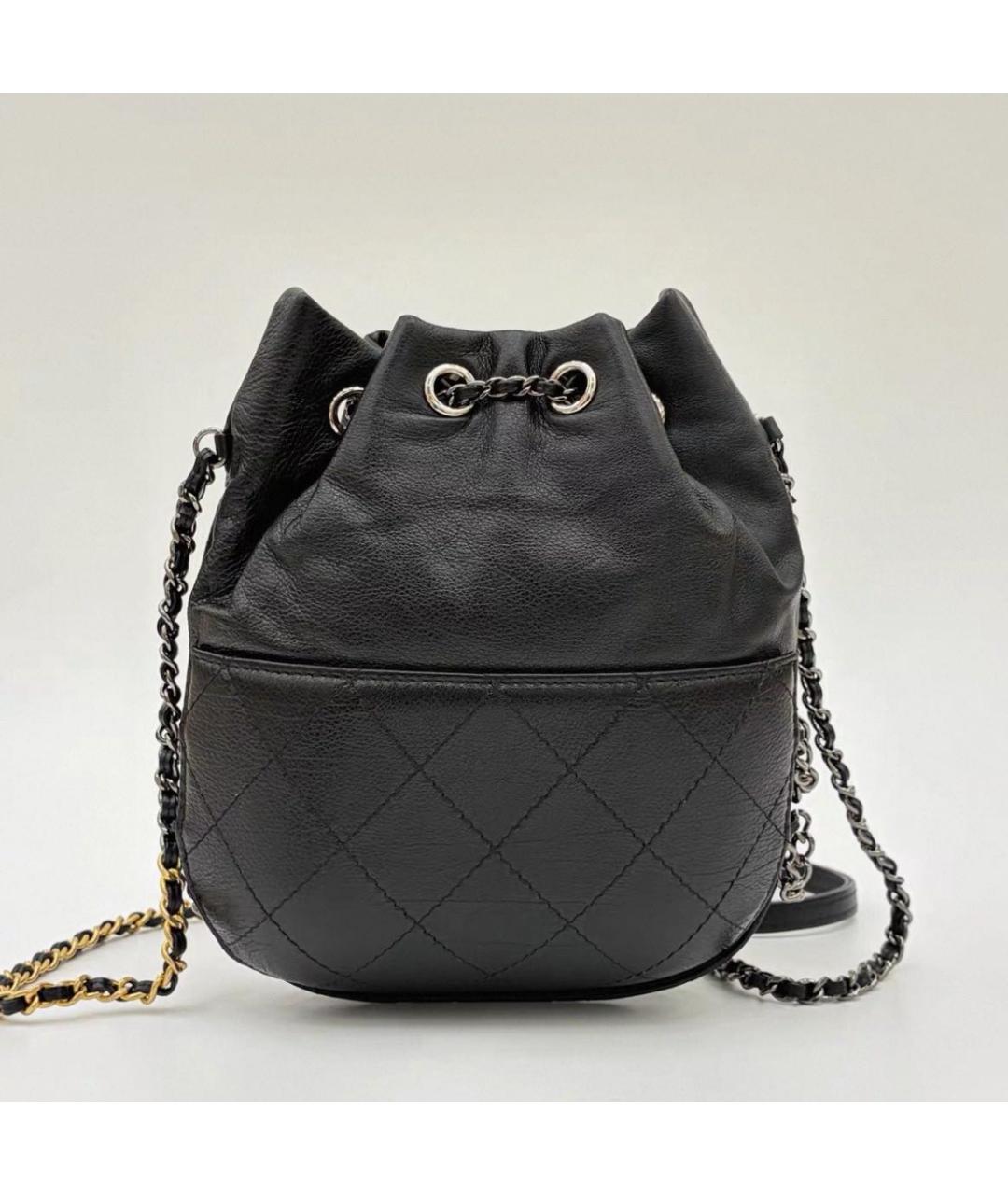 CHANEL Черная кожаная сумка через плечо, фото 3