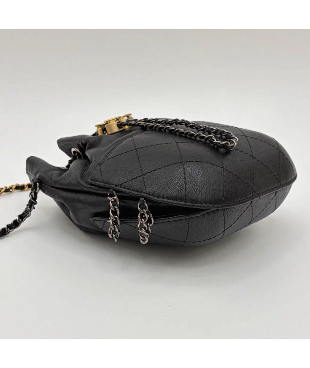 CHANEL Черная кожаная сумка через плечо, фото 7
