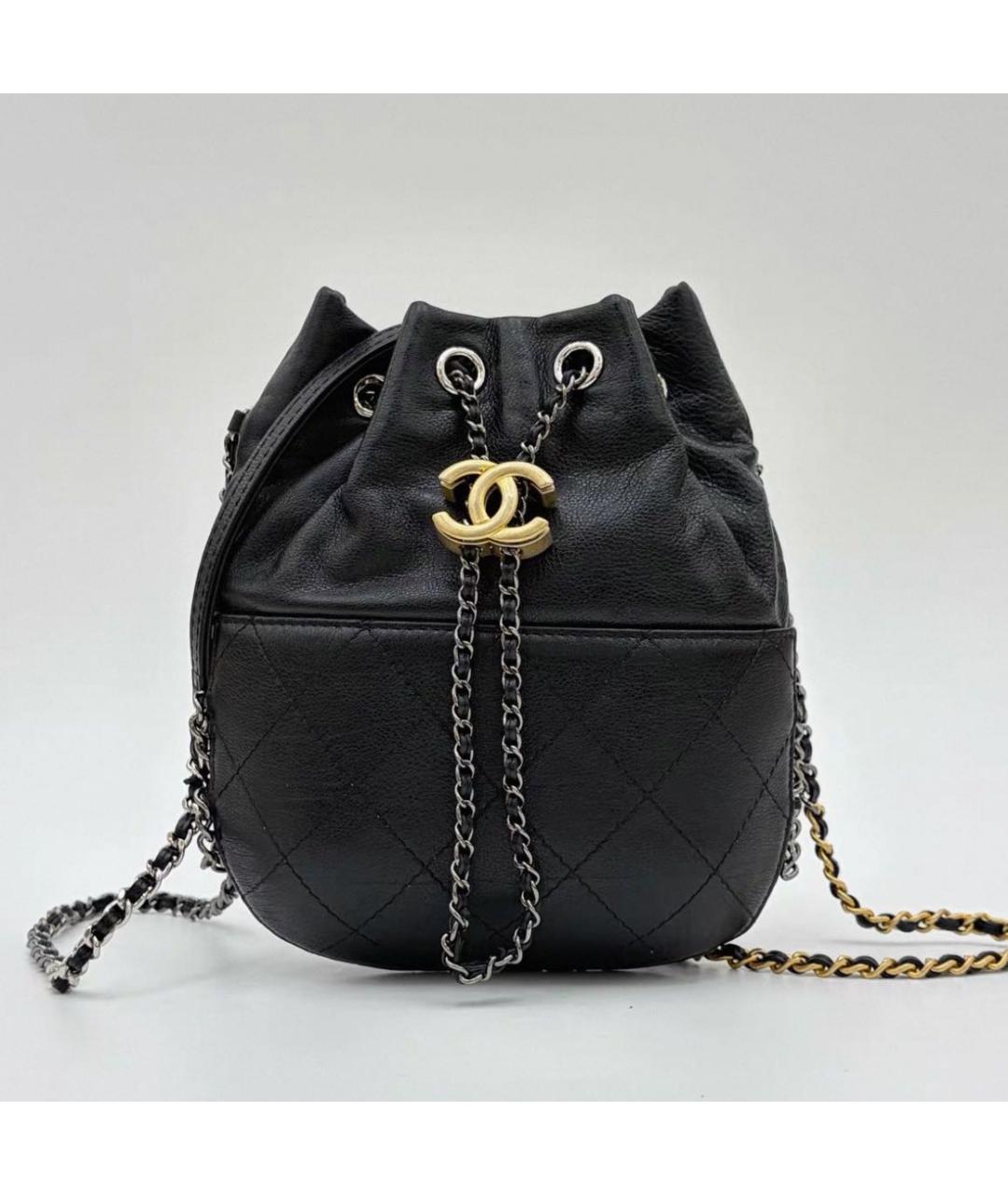 CHANEL Черная кожаная сумка через плечо, фото 2