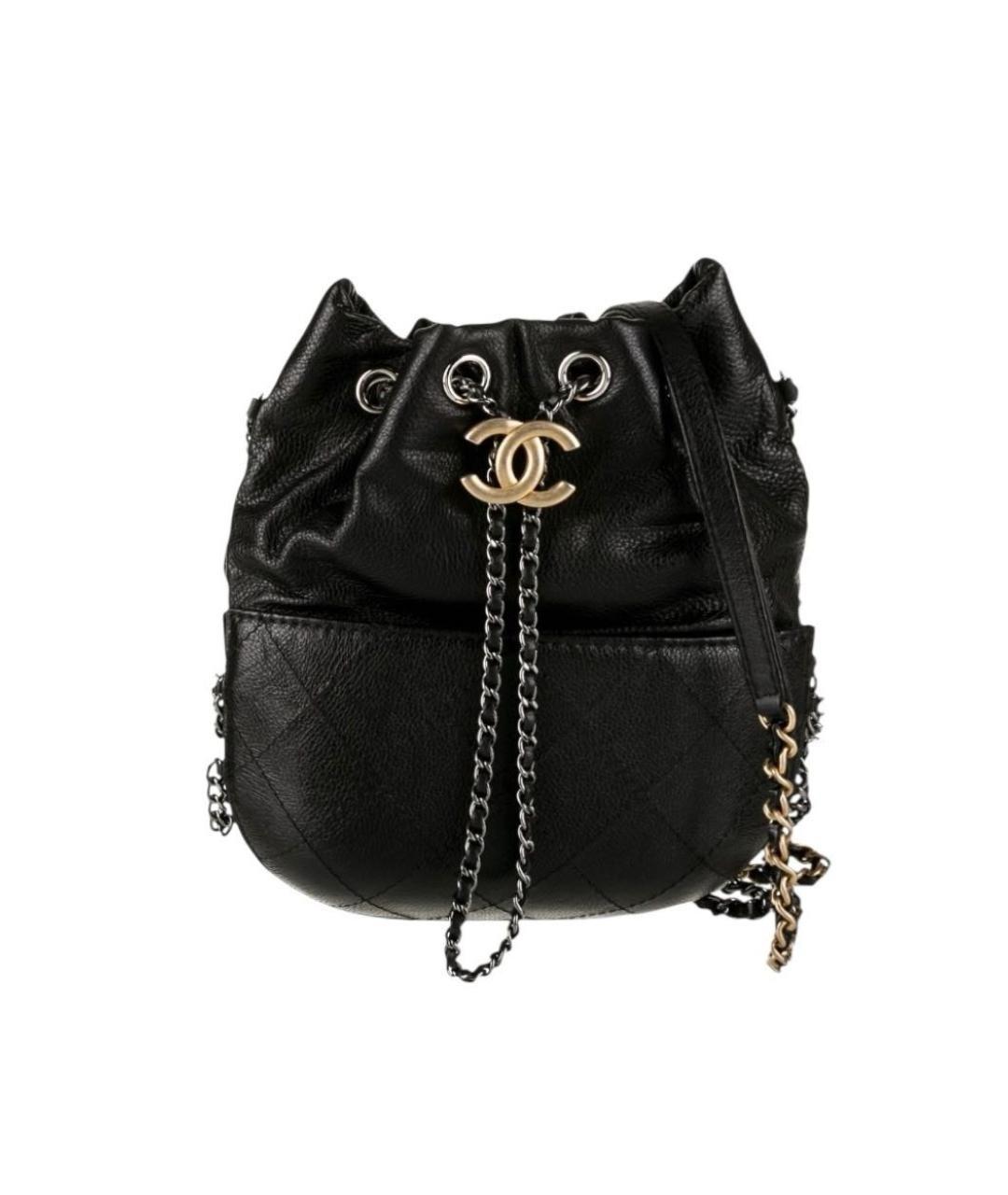 CHANEL Черная кожаная сумка через плечо, фото 1