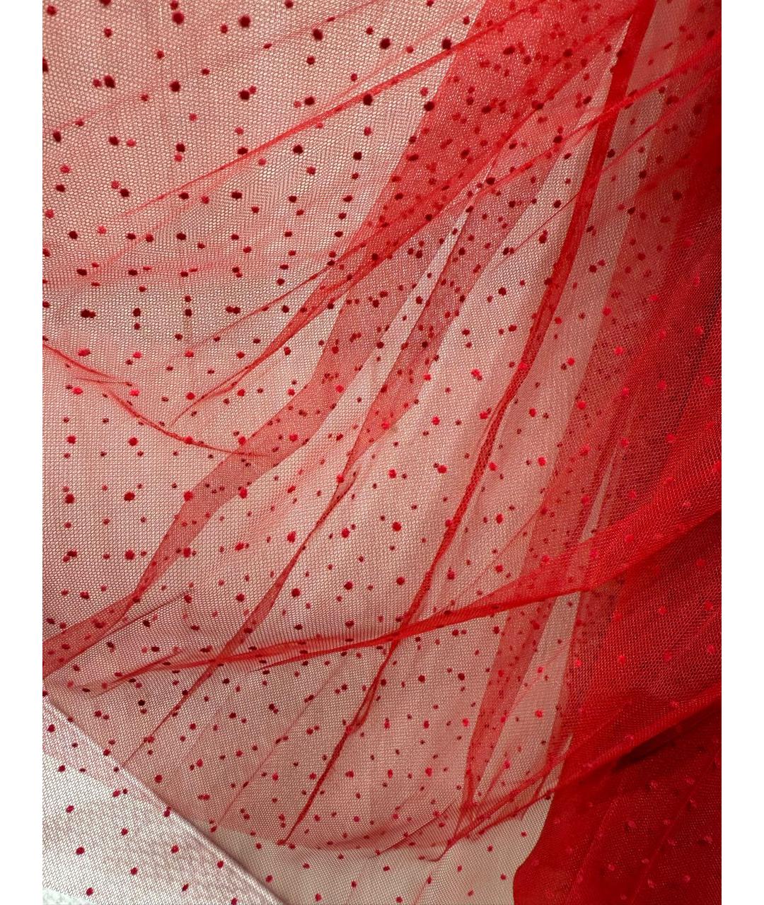 CHRISTIAN DIOR Красная полиамидовая юбка макси, фото 5