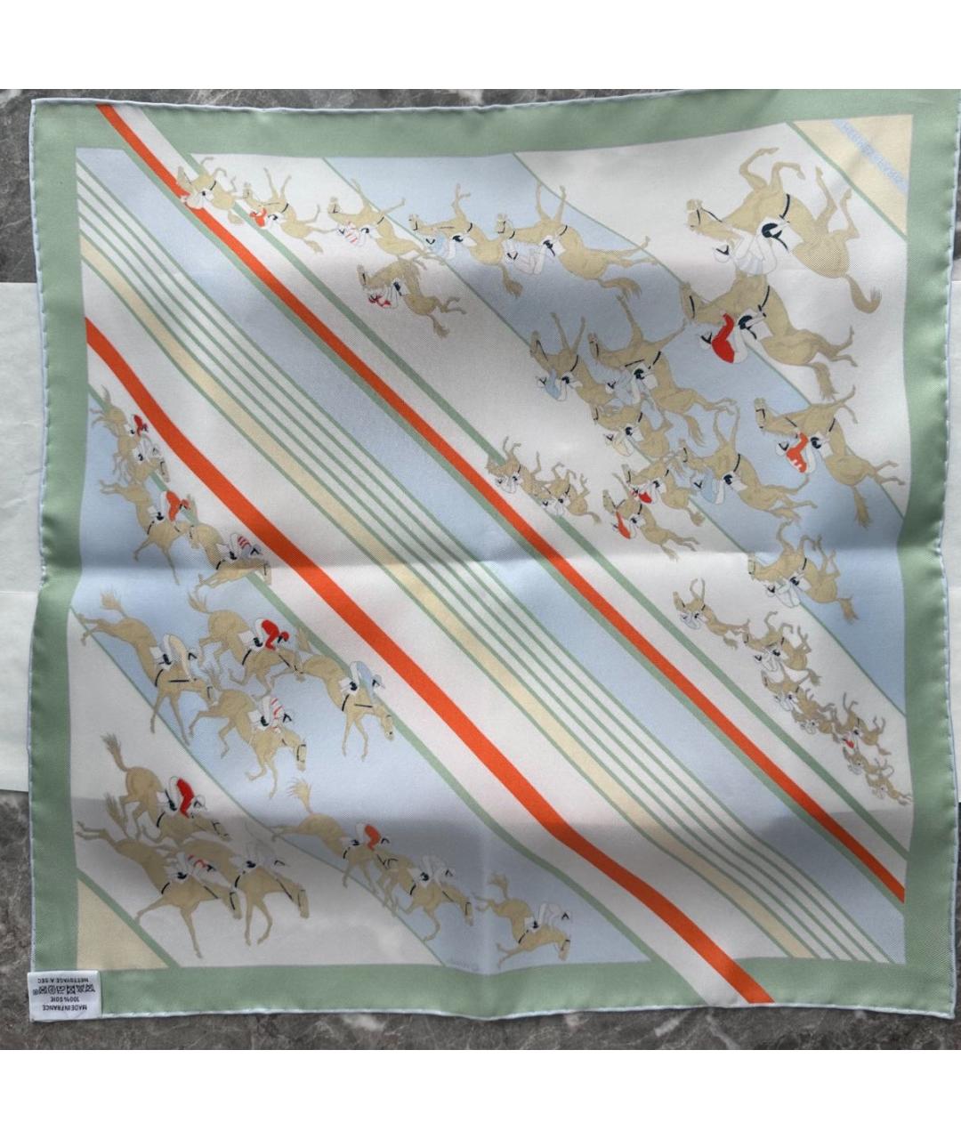 HERMES Мульти шелковый платок, фото 5