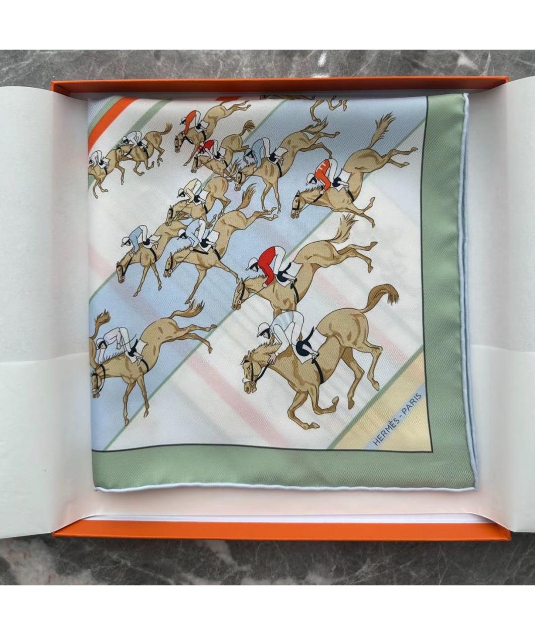 HERMES Мульти шелковый платок, фото 3