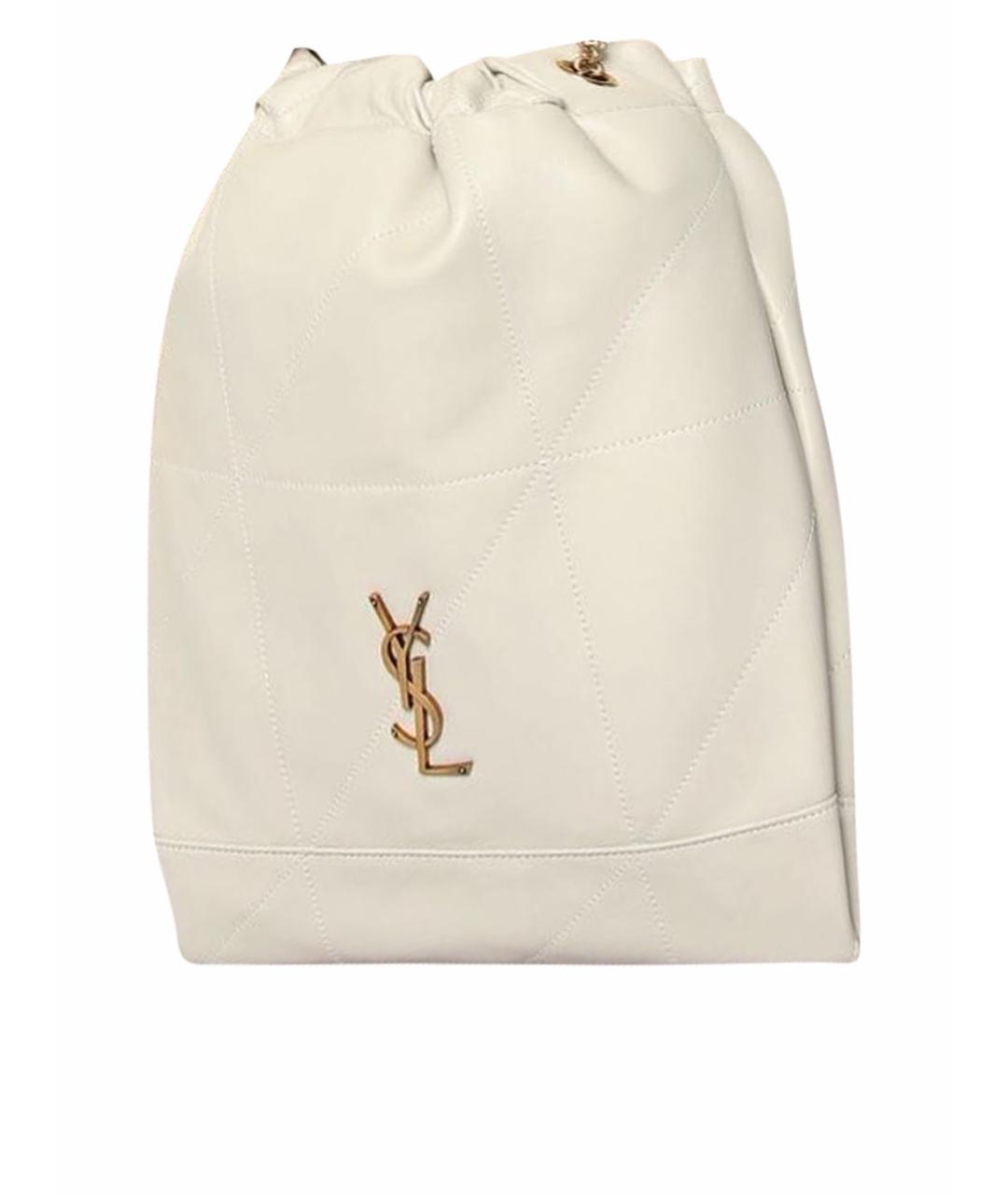 SAINT LAURENT Белая кожаная сумка через плечо, фото 1