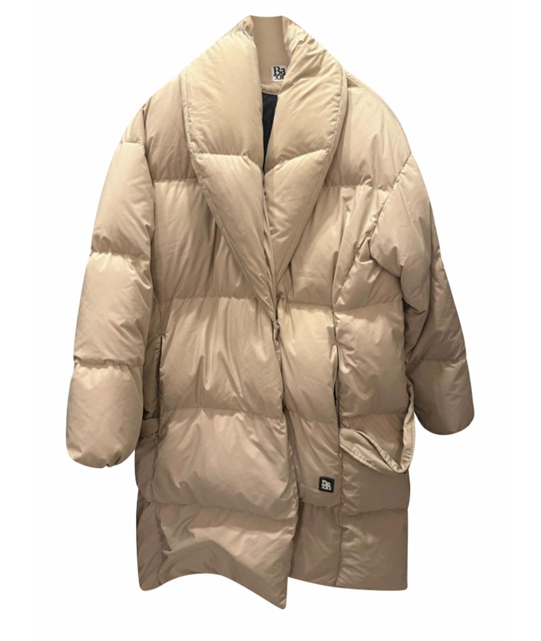 BACON Бежевый полиамидовый пуховик, фото 1