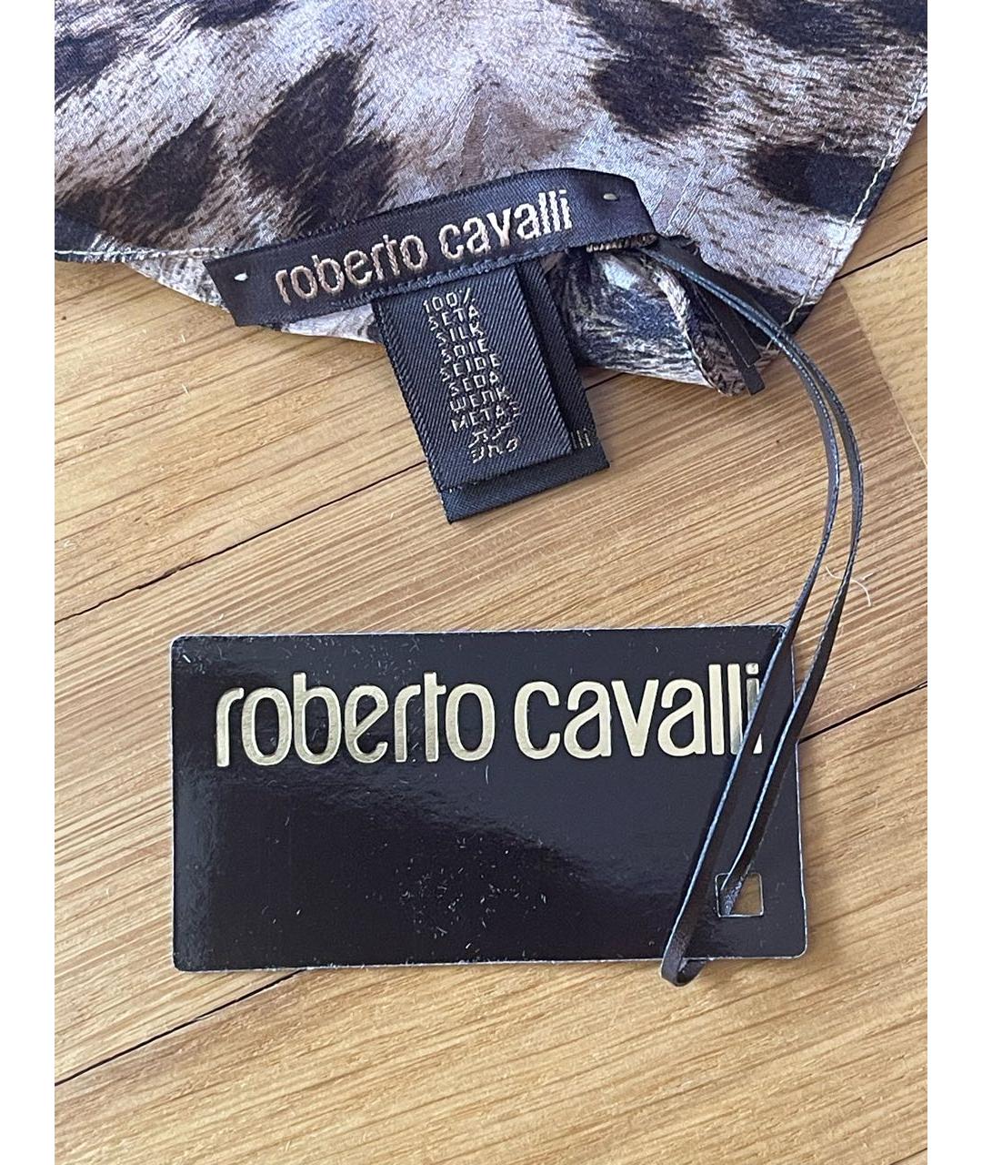ROBERTO CAVALLI Мульти шелковый платок, фото 3