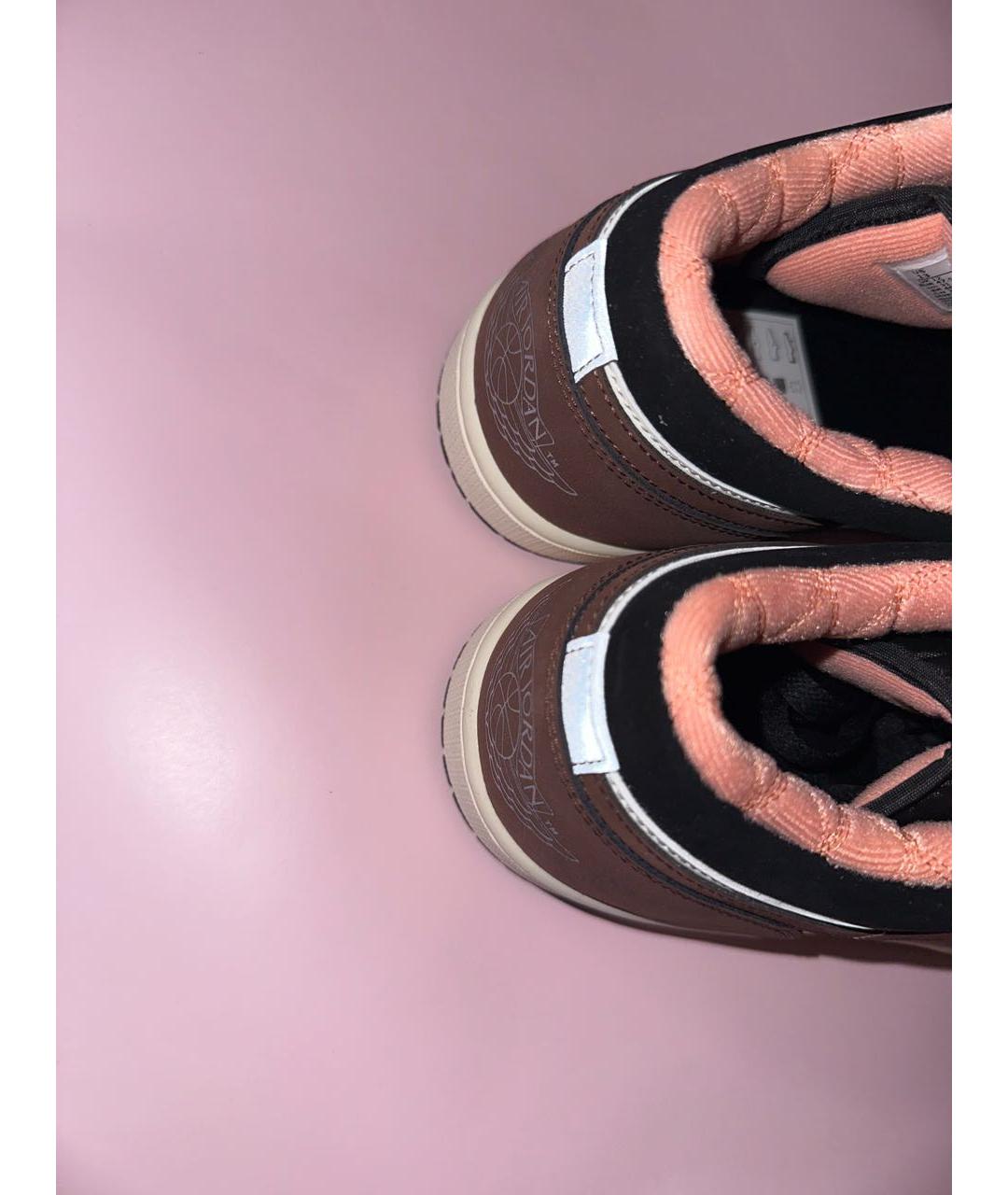 JORDAN Коричневые замшевые кроссовки, фото 4