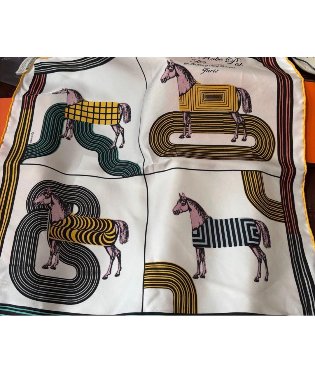 HERMES Мульти шелковый платок, фото 3