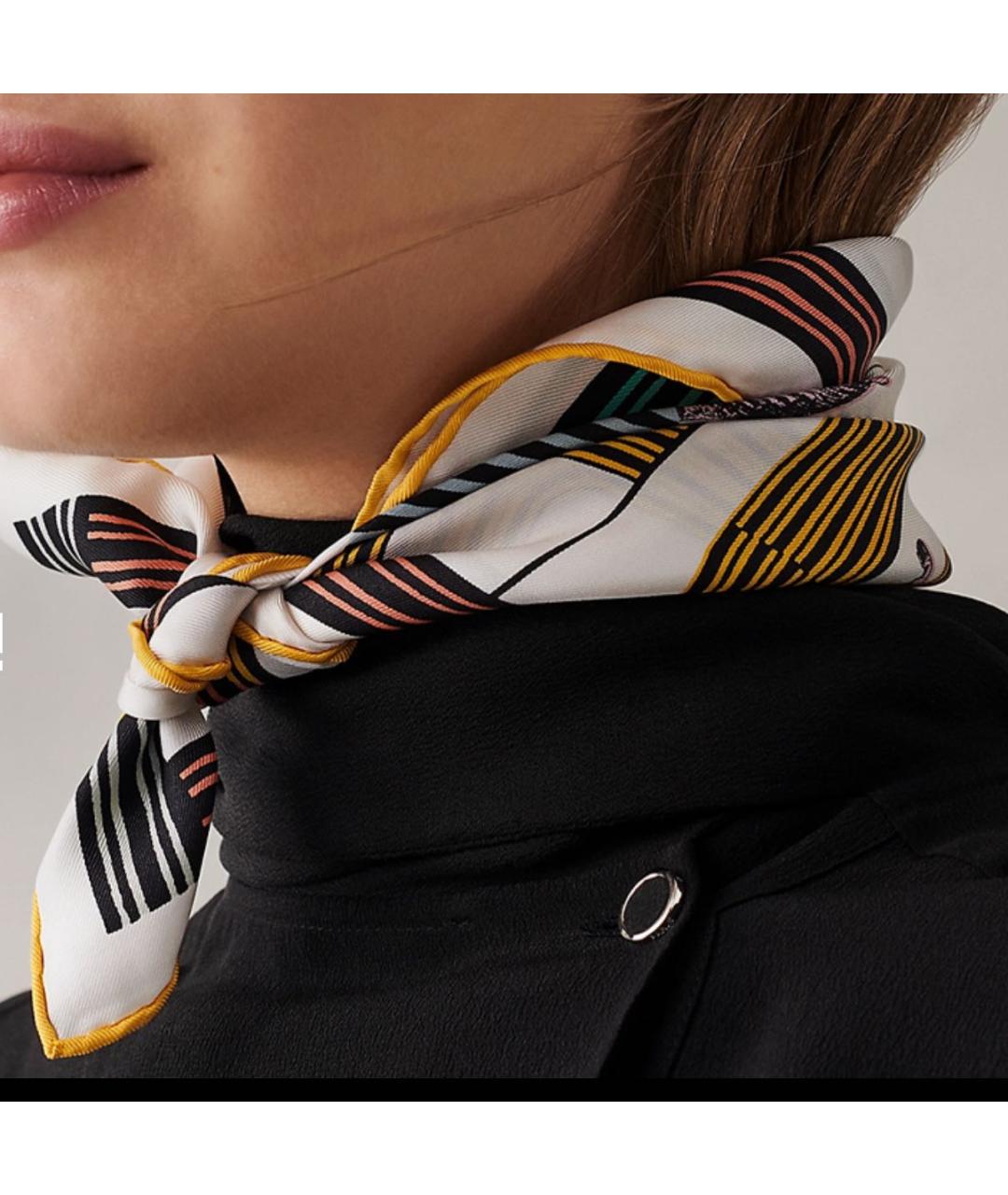 HERMES Мульти шелковый платок, фото 2