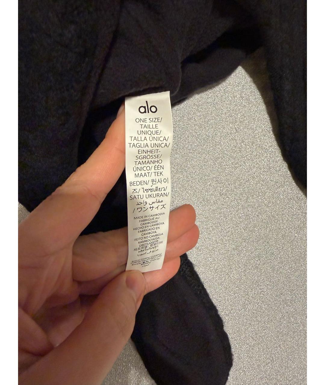 ALO YOGA Черная шапка, фото 6