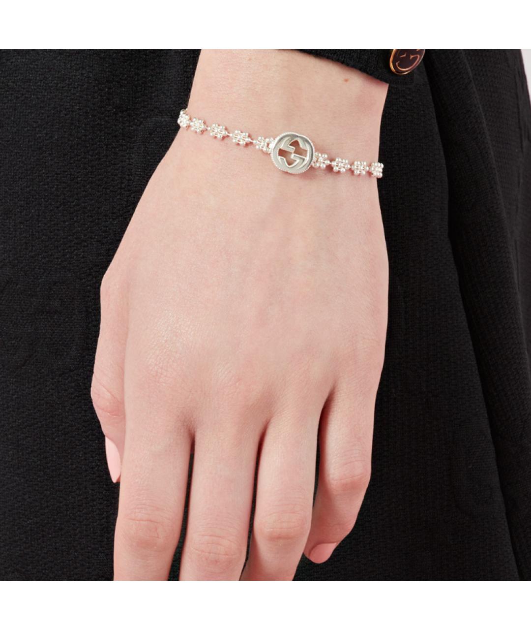 GUCCI Серебрянный серебряный браслет, фото 3
