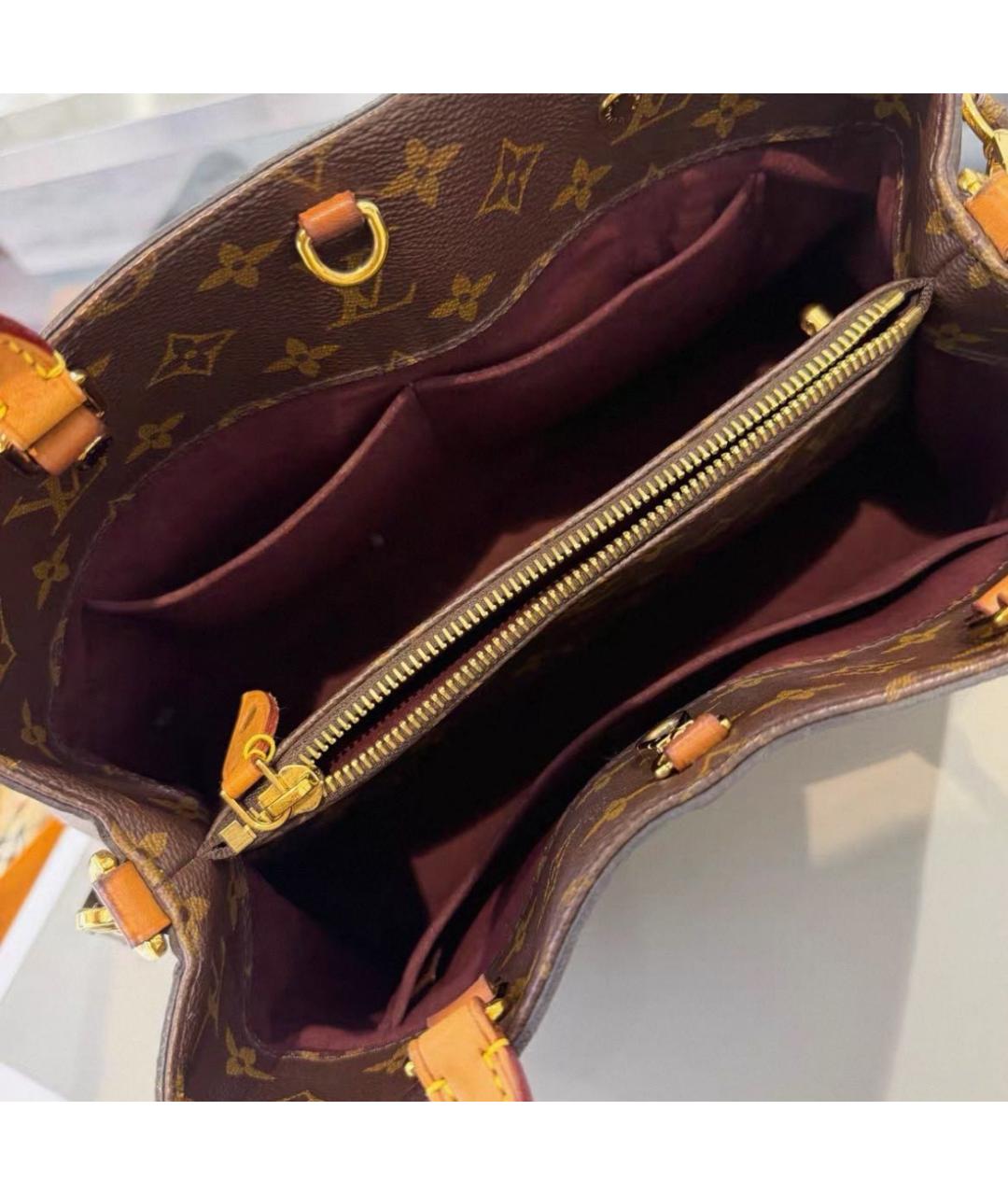 LOUIS VUITTON Коричневая сумка с короткими ручками, фото 4