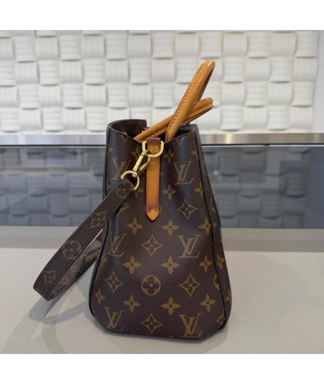 LOUIS VUITTON Коричневая сумка с короткими ручками, фото 6