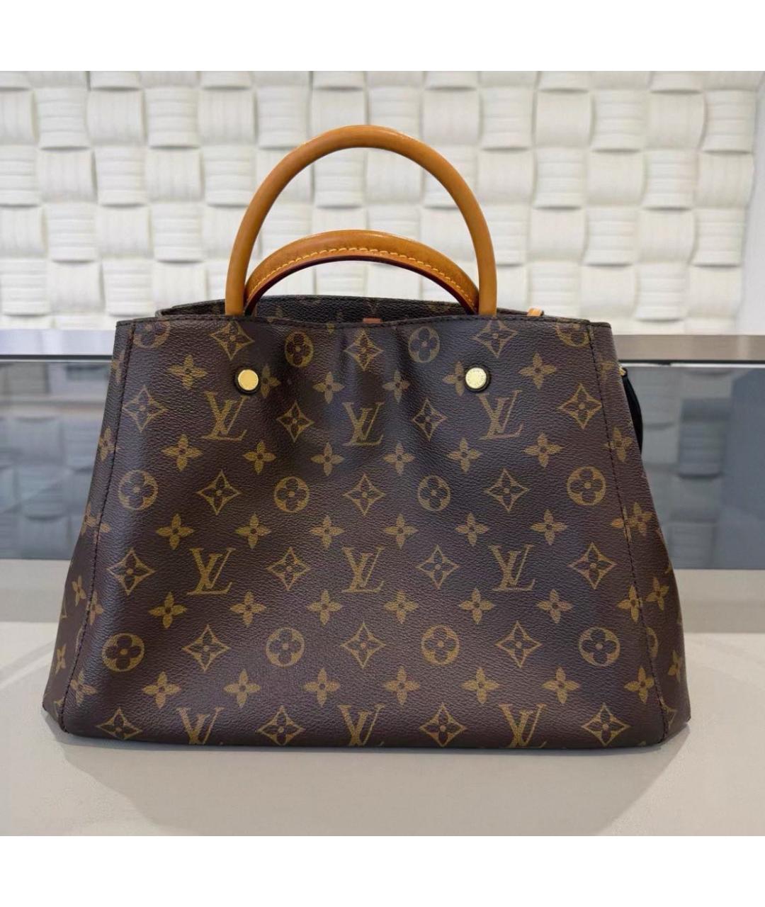 LOUIS VUITTON Коричневая сумка с короткими ручками, фото 3