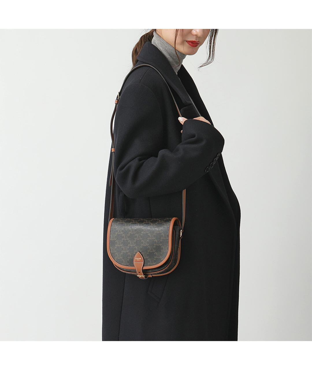 CELINE Коричневая сумка через плечо, фото 8
