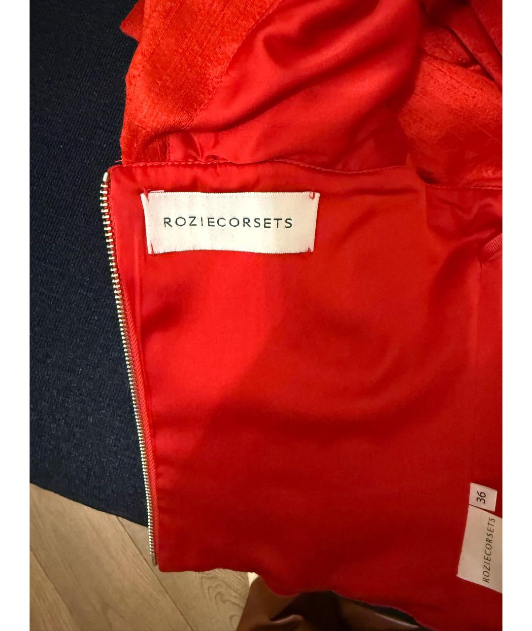 ROZIECORSETS Красный шелковый корсет, фото 3