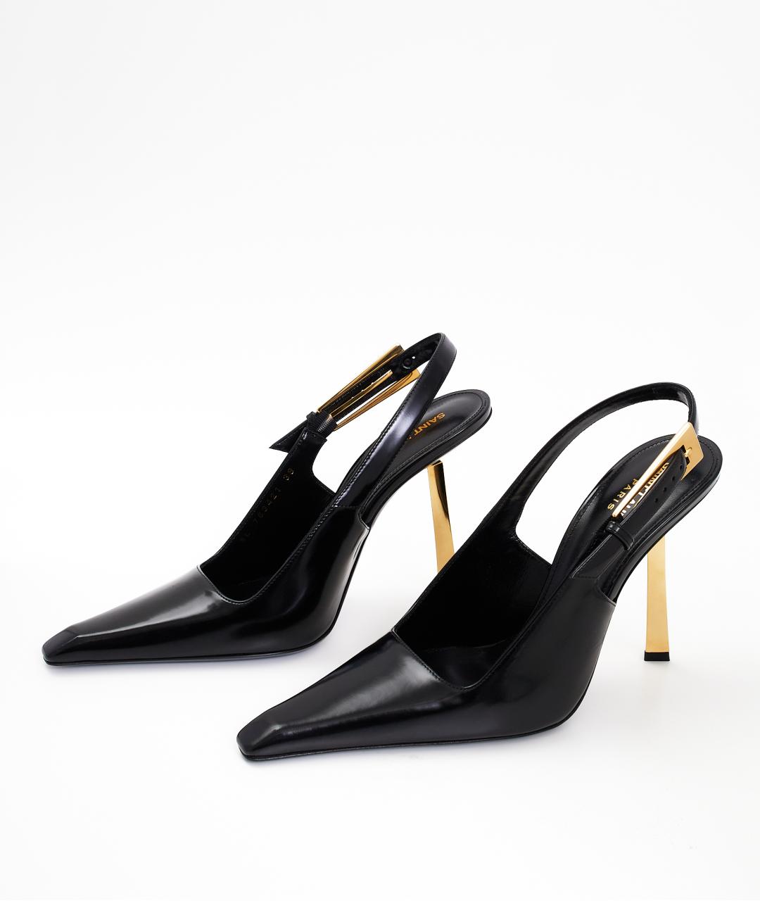 SAINT LAURENT Черные туфли из лакированной кожи, фото 6