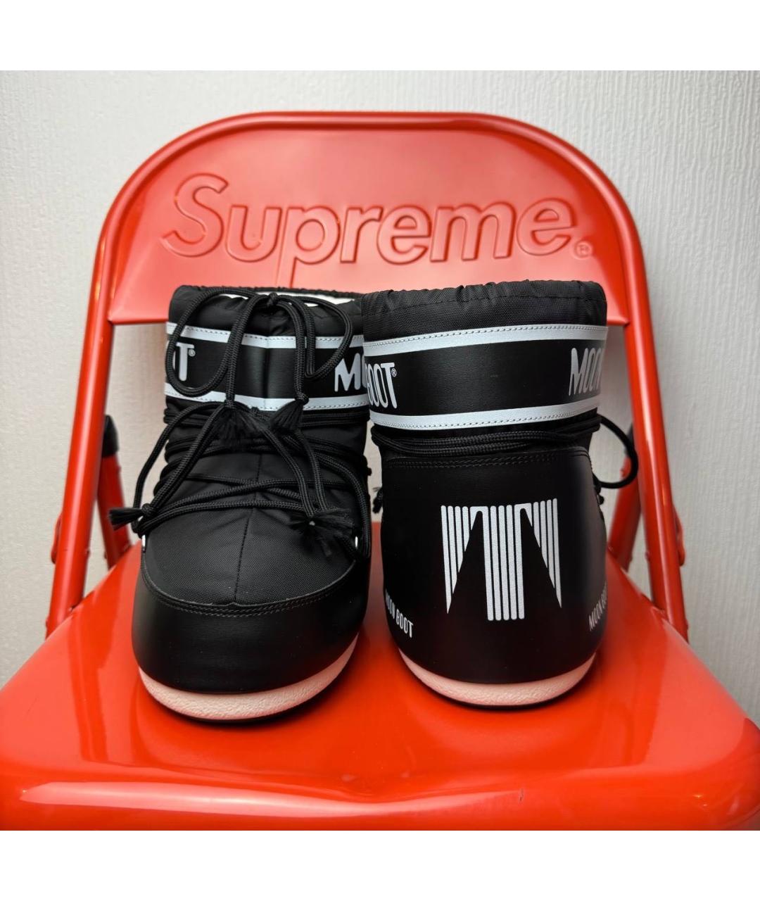 MOON BOOT Черные замшевые ботинки, фото 4