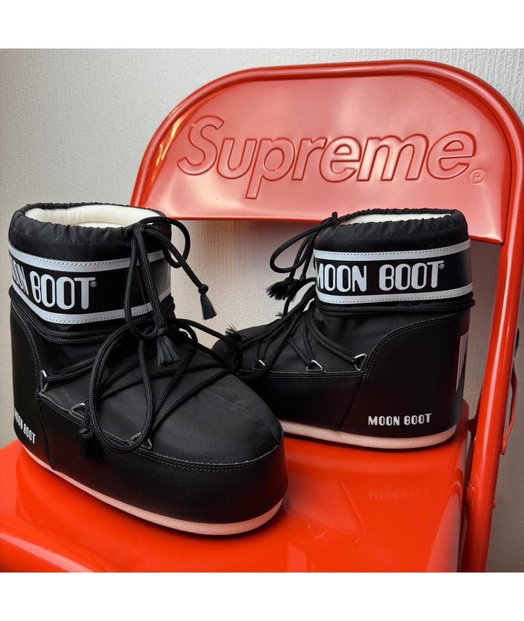 MOON BOOT Черные замшевые ботинки, фото 2