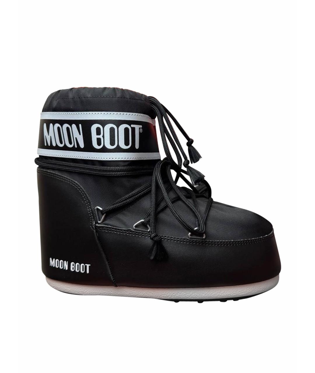 MOON BOOT Черные замшевые ботинки, фото 1