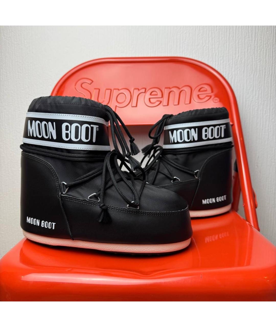 MOON BOOT Черные замшевые ботинки, фото 6