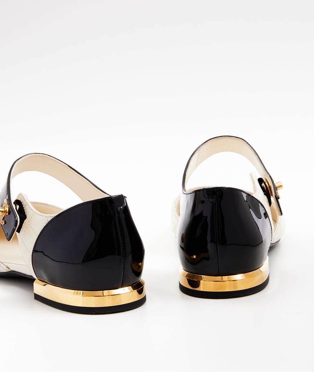 CHANEL Белые кожаные балетки, фото 3