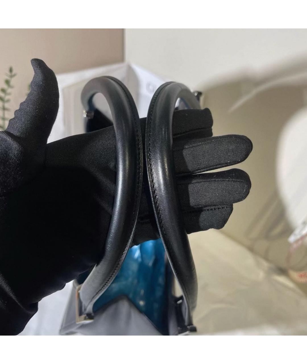 GUCCI Черная кожаная сумка с короткими ручками, фото 6