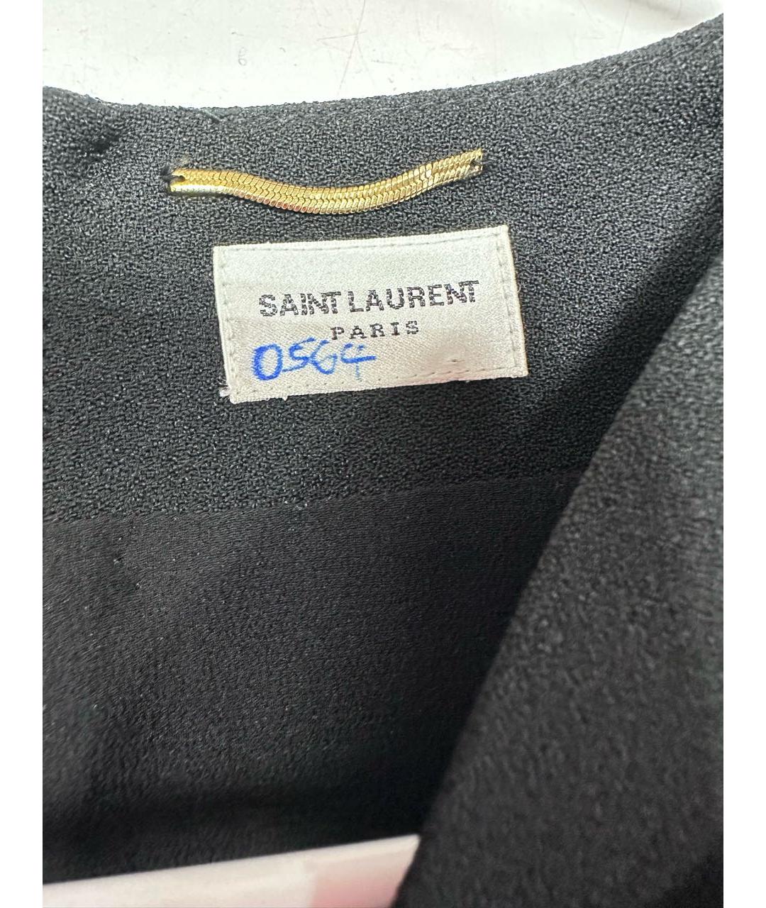 SAINT LAURENT Черное полиэстеровое боди, фото 3