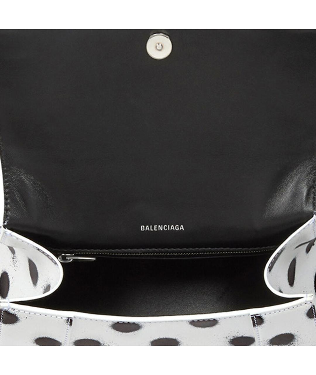 BALENCIAGA Белая кожаная сумка через плечо, фото 6