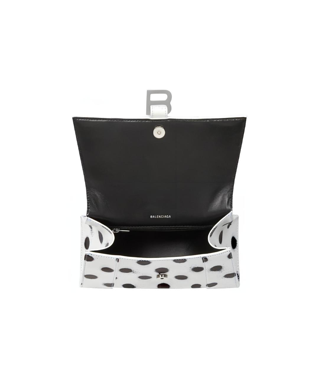 BALENCIAGA Белая кожаная сумка через плечо, фото 5