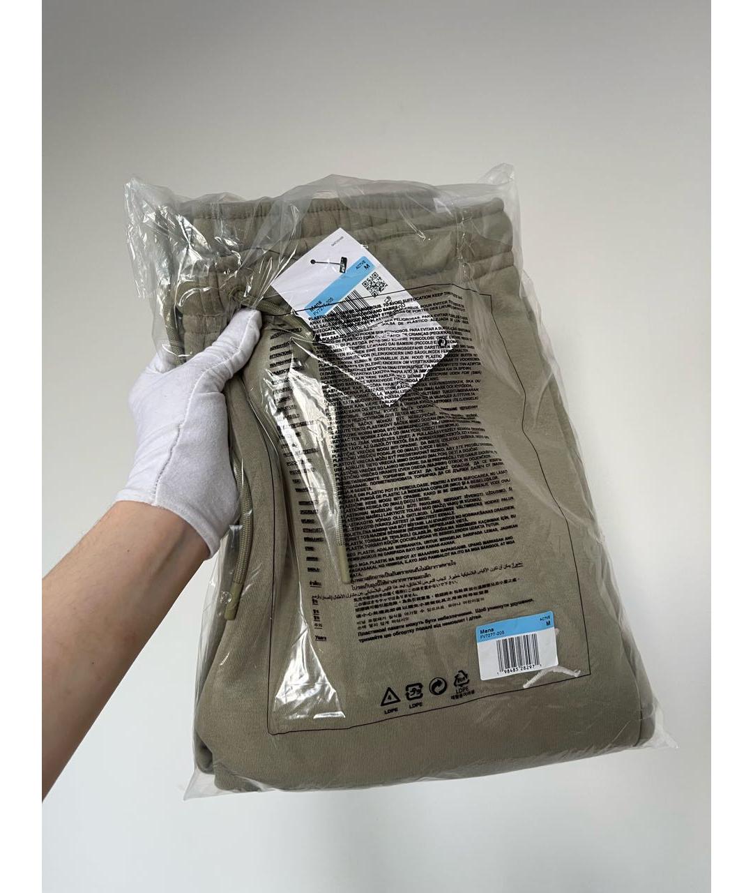 JORDAN Зеленые хлопковые повседневные брюки, фото 6