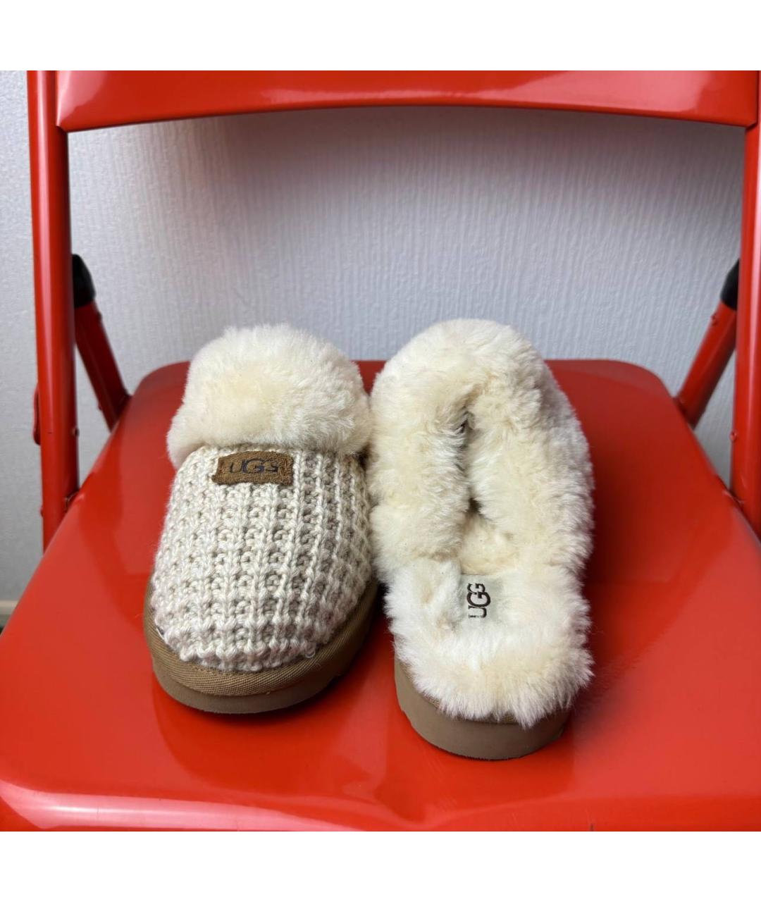 UGG AUSTRALIA Бежевые мюли, фото 4