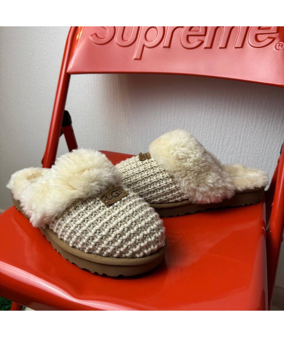 UGG AUSTRALIA Бежевые мюли, фото 3